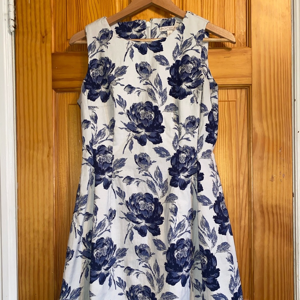 Blue and White flower dress